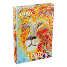 Пъзел Enjoy от 1000 части - Цветен лъв -1